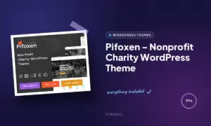 pifoxen nonprofit charity wordpress theme