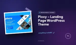 pixxy landing page wordpress theme