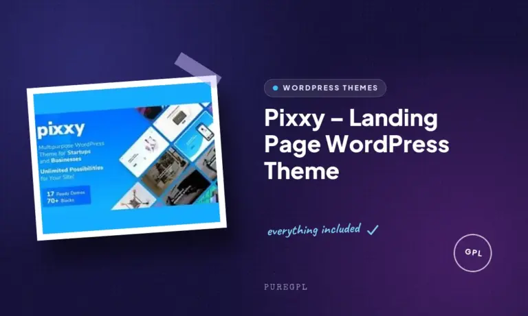 pixxy landing page wordpress theme