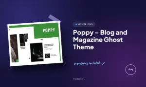 poppy blog and magazine ghost theme