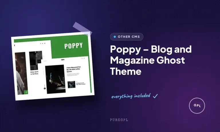 poppy blog and magazine ghost theme