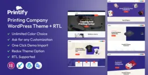 Printify – Printing Company WordPress Theme + RTL