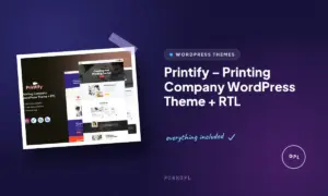 printify printing company wordpress theme rtl