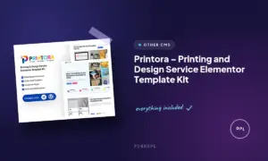 printora printing and design service elementor template kit
