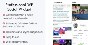 Professional WP Social Widget Plugin