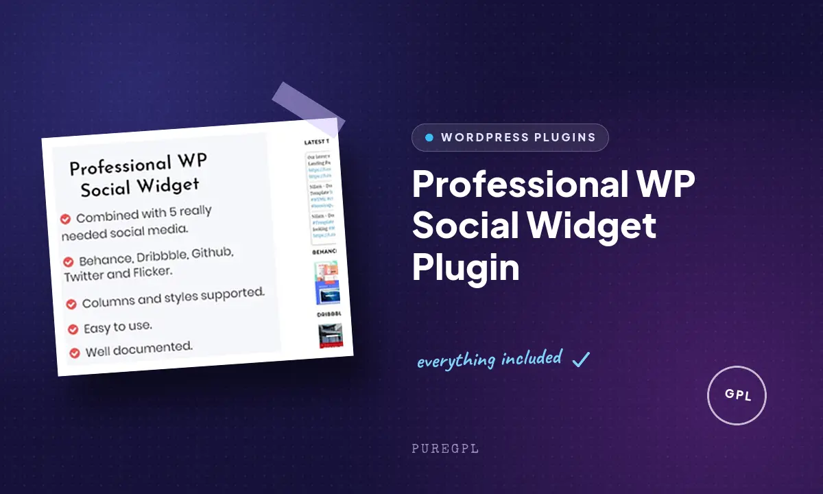 Professional WP Social Widget Plugin