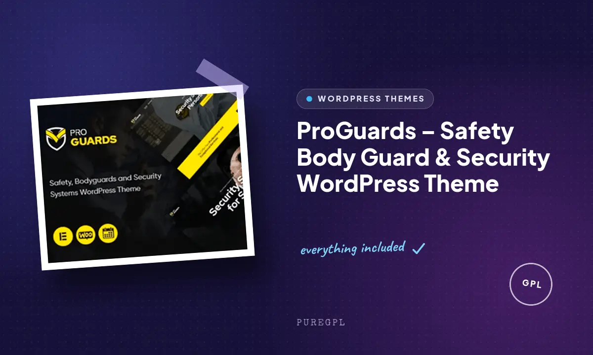 ProGuards – Safety Body Guard & Security WordPress Theme
