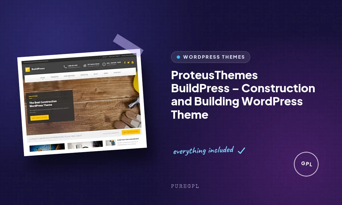 BuildPress — Multi-purpose Construction and Landscape WordPress Theme