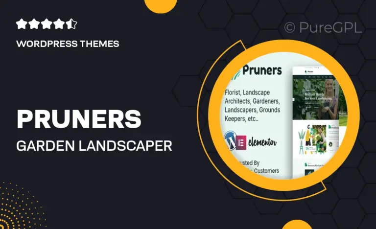 pruners garden landscaper wordpress theme