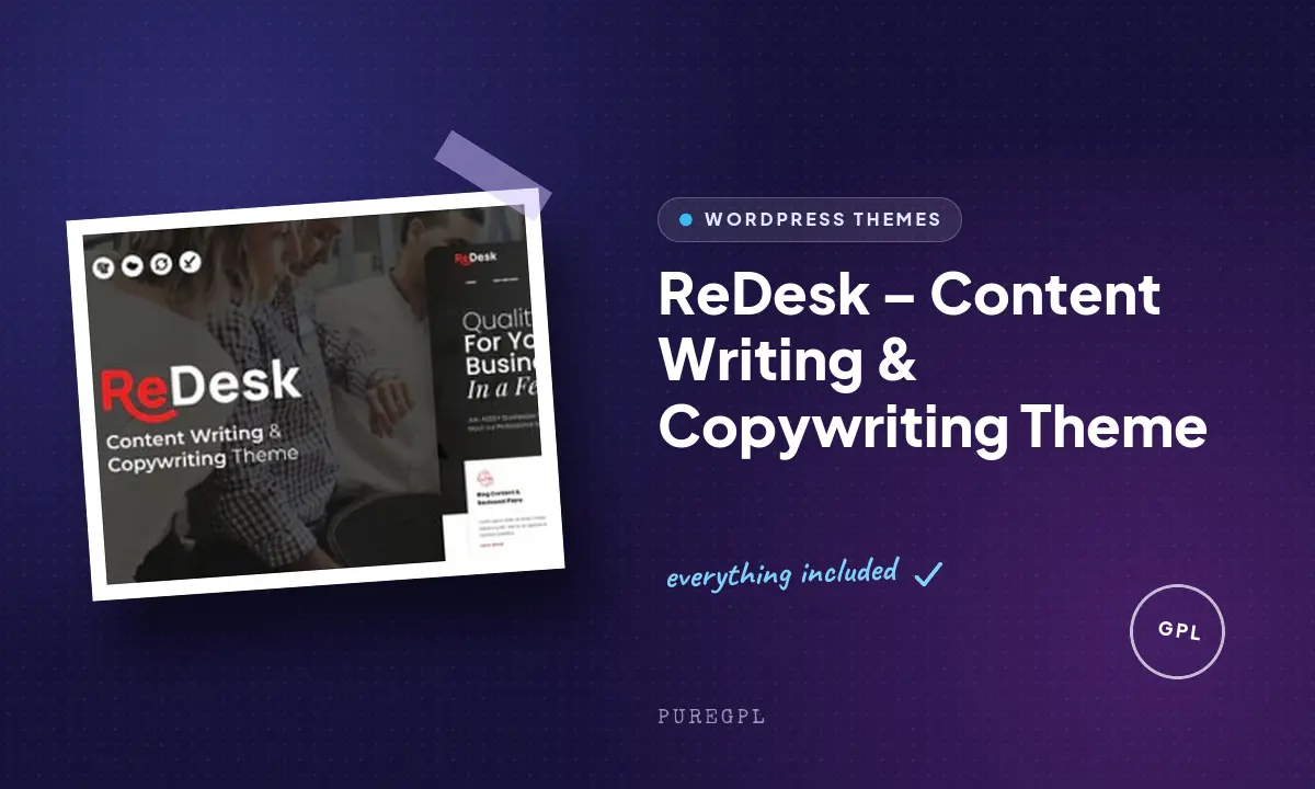 ReDesk – Content Writing & Copywriting Theme