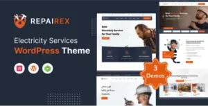 Repairex – Electricity Services WordPress Theme + RTL