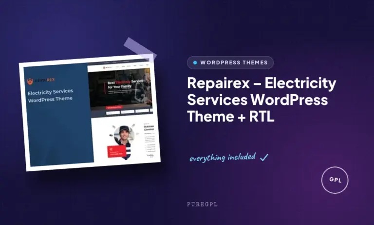 repairex electricity services wordpress theme rtl