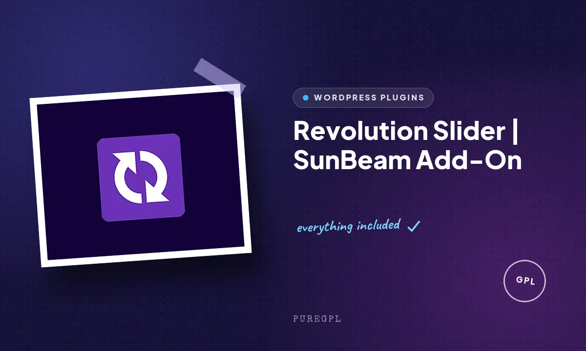Revolution Slider | SunBeam Add-On