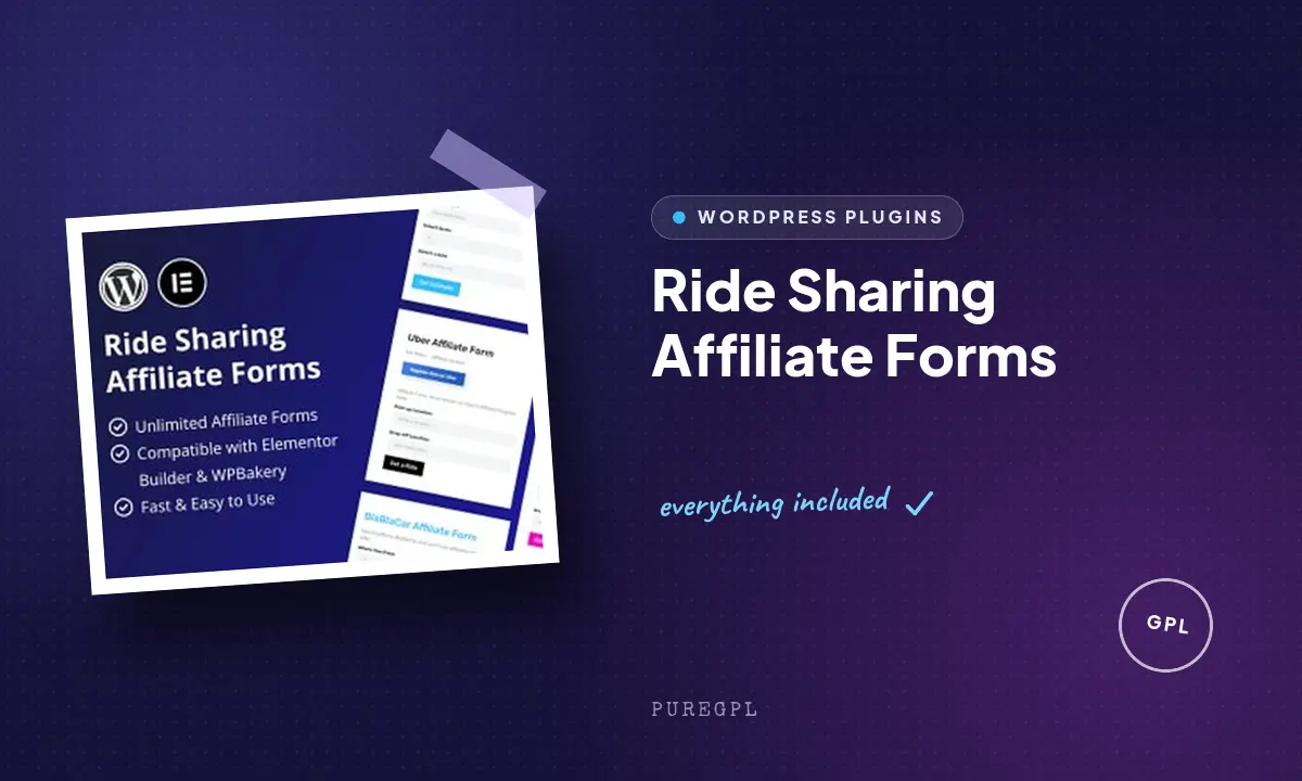 Ride Sharing Affiliate Forms