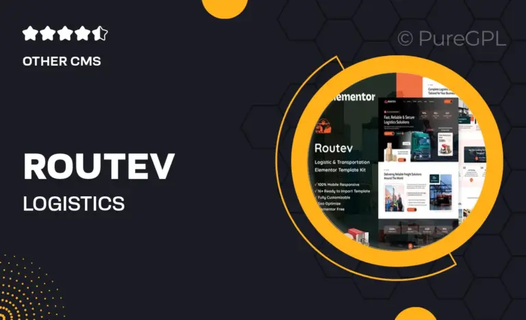 routev logistics transportation elementor template kit
