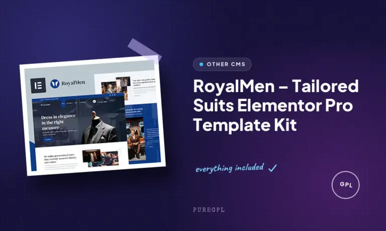 royalmen tailored suits elementor pro template kit