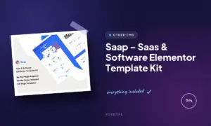 saap saas software elementor template kit