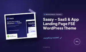 saazy saas app landing page fse wordpress theme