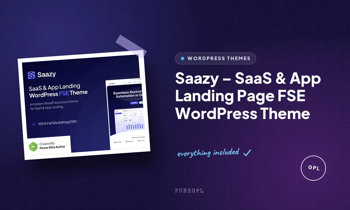 Saazy – SaaS & App Landing Page FSE WordPress Theme