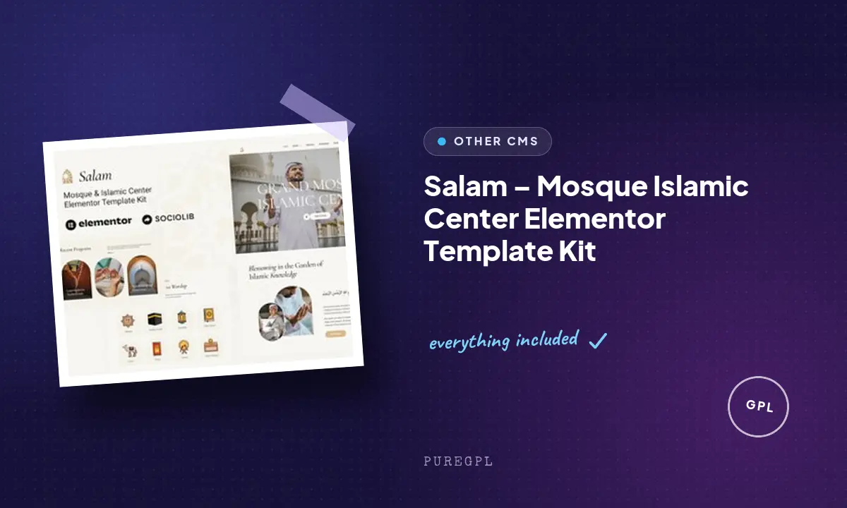 Salam – Mosque Islamic Center Elementor Template Kit