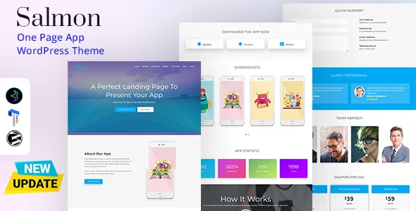 salmon one page app wordpress theme 1
