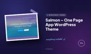 salmon one page app wordpress theme