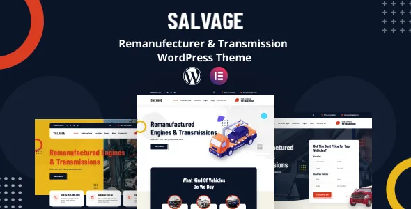 salvage remanufacturer wordpress theme 1