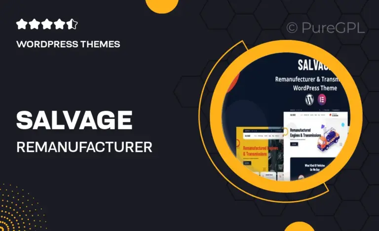 salvage remanufacturer wordpress theme