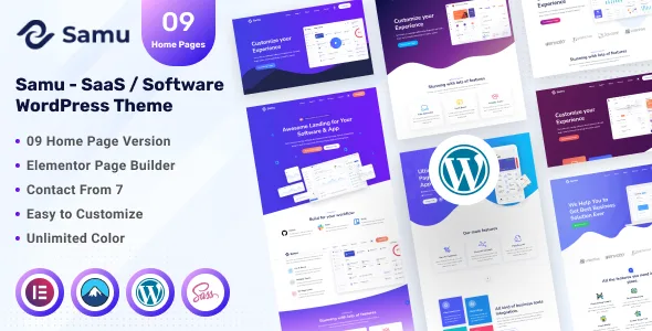 samu saas software wordpress theme 1