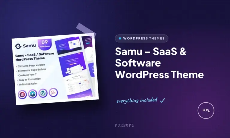 samu saas software wordpress theme