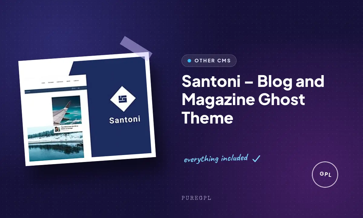Santoni – Blog and Magazine Ghost Theme