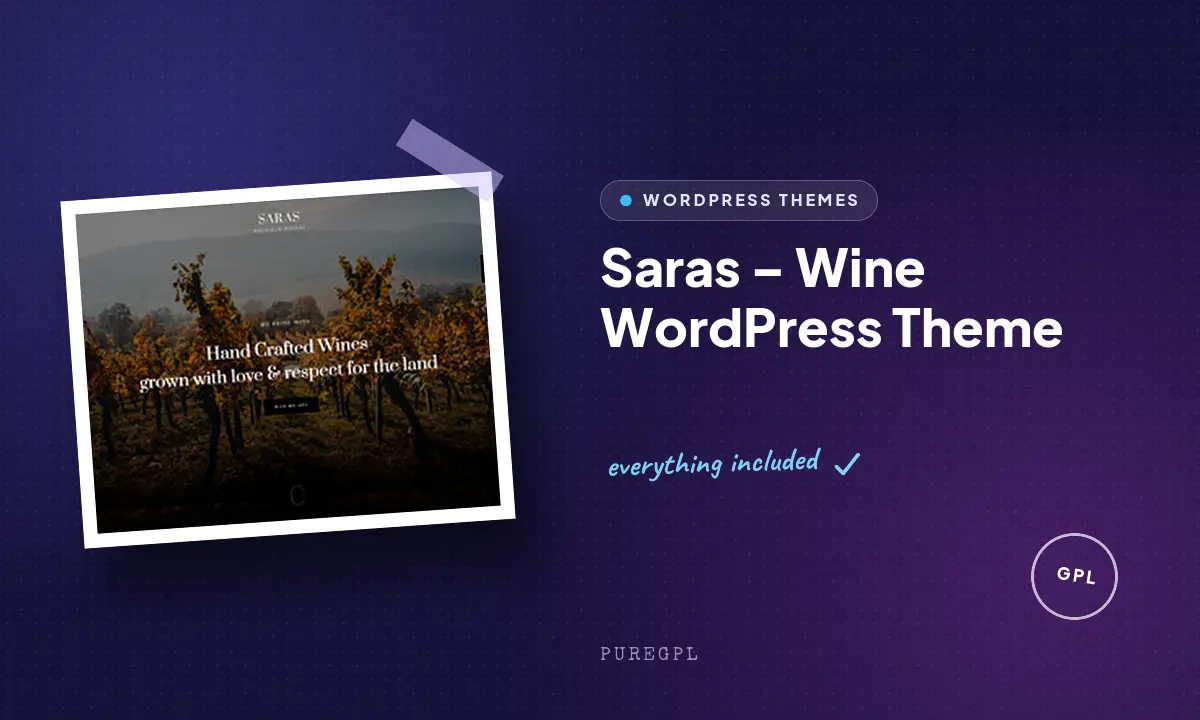 Saras – Wine WordPress Theme