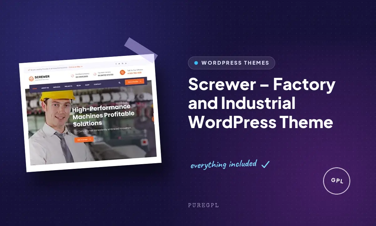 Screwer – Factory and Industrial WordPress Theme