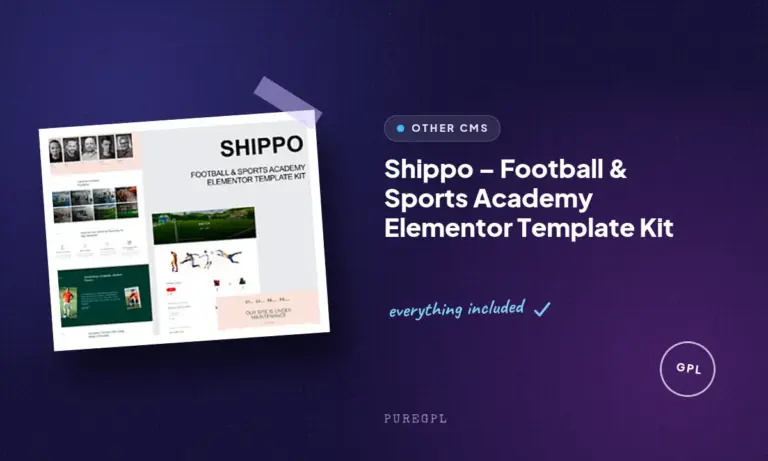 shippo football sports academy elementor template kit