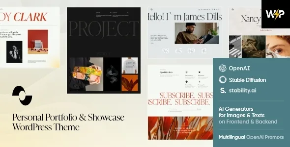 showmax personal portfolio showcase wordpress theme 1