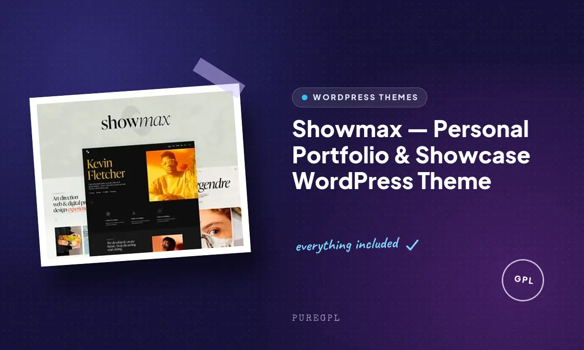Showmax — Personal Portfolio & Showcase WordPress Theme
