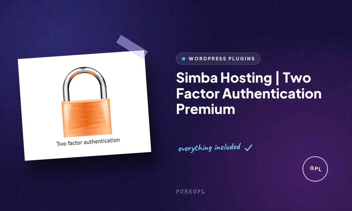 Simba Hosting | Two Factor Authentication Premium