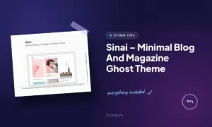 sinai minimal blog and magazine ghost theme