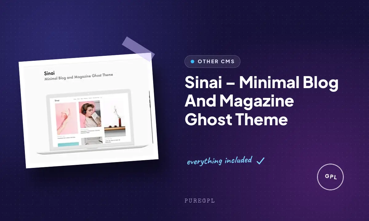 Sinai – Minimal Blog And Magazine Ghost Theme