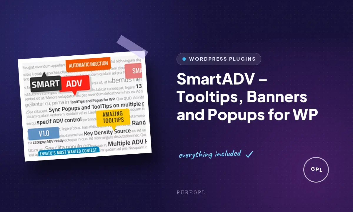 SmartADV – Tooltips, Banners and Popups for WP