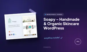 soapy handmade organic skincare wordpress