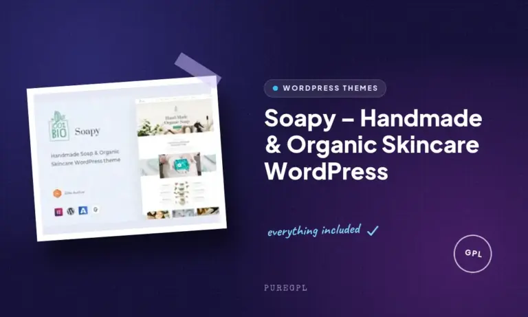 soapy handmade organic skincare wordpress