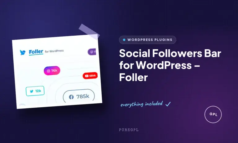 social followers bar for wordpress foller
