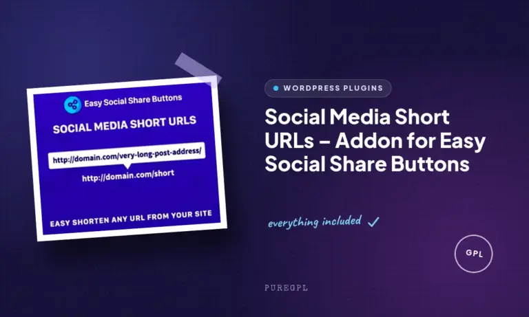 social media short urls addon for easy social share buttons