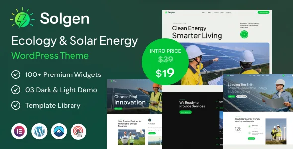 solgen ecology solar energy wordpress theme 1