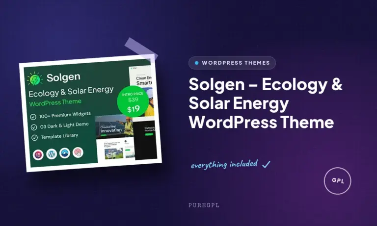 solgen ecology solar energy wordpress theme