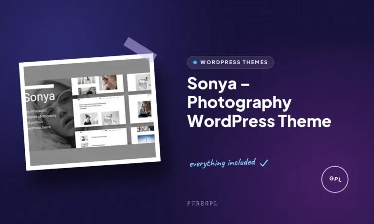 sonya photography wordpress theme