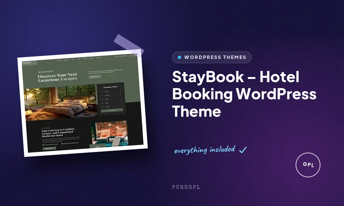 StayBook – Hotel Booking WordPress Theme