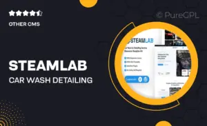 SteamLab – Car Wash & Detailing Service Elementor Template Kit