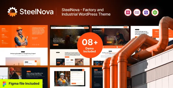 steelnova modern factory industrial wordpress theme 1